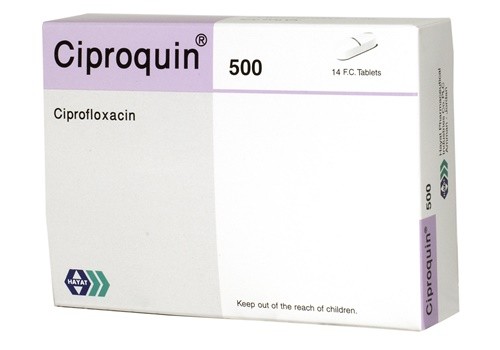 Ciprofloxacin 500mg Tablets Ciproquin 14 film-coated prescription antibiotic