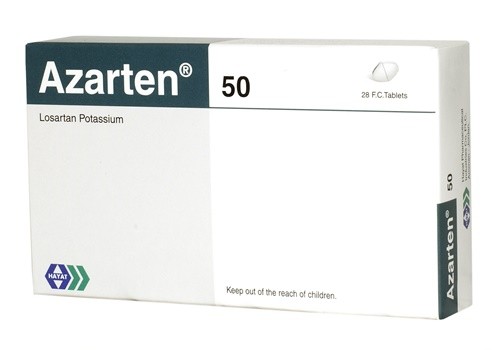 Losartan 50mg Tablets Azarten 28 film-coated prescription medication